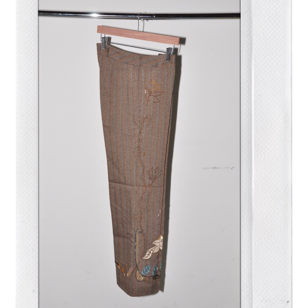 EXPRESS Stretch Embroidered Wool Trousers